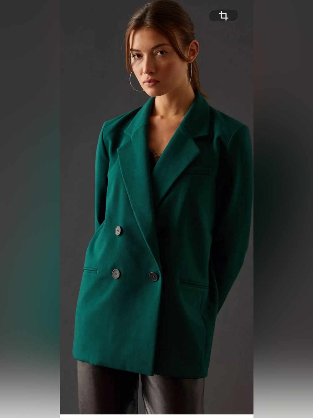 NWOT Anthropologie size 0 double breasted blazer in green